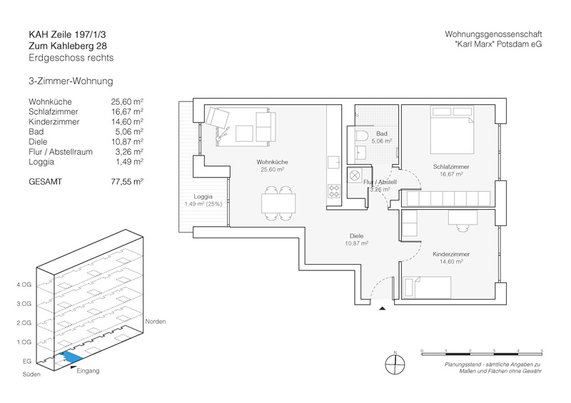 Neubau Zum Kahleberg - 3-Raum-Wohnung zu vermieten - Photo 4