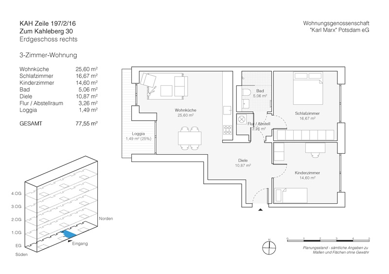 Neubau Zum Kahleberg - 3-Raum-Wohnung zu vermieten - Foto 4