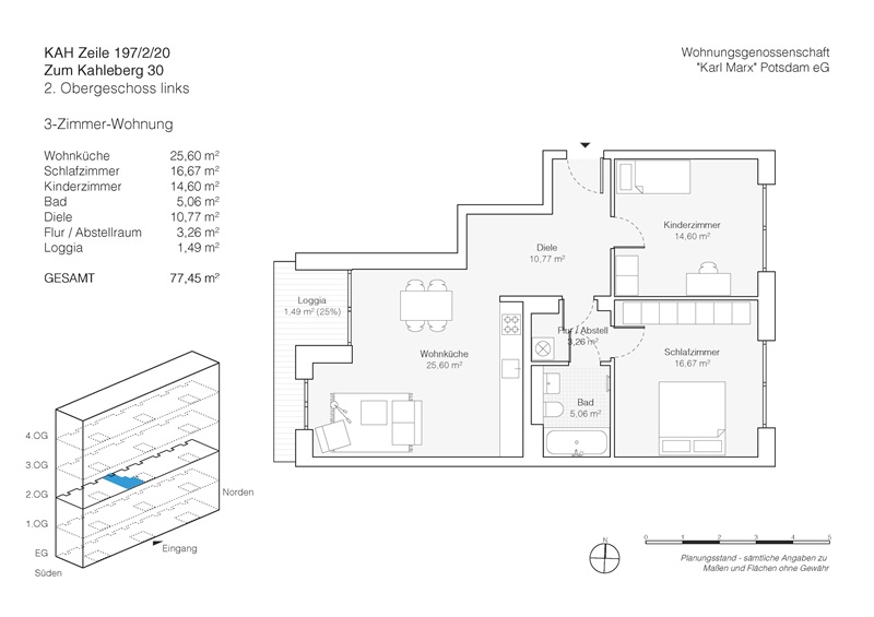 Neubau Zum Kahleberg - 3-Raum-Wohnung zu vermieten - Foto 4